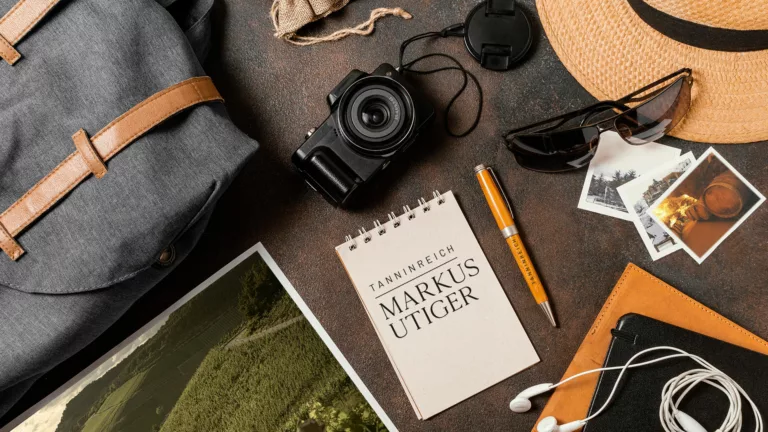 Werbemittel Design für TANNINREICH Weinreisen, Branding und Textgestaltung von PePrint